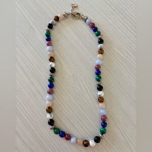 Jai Jewelry Multi Gemstone Sterling Silver Beaded Necklace